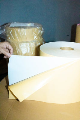 Горяче расплавленный клей термальные этикетки, Kraft Paper Jumbo Roll 80u Толщина поверхности